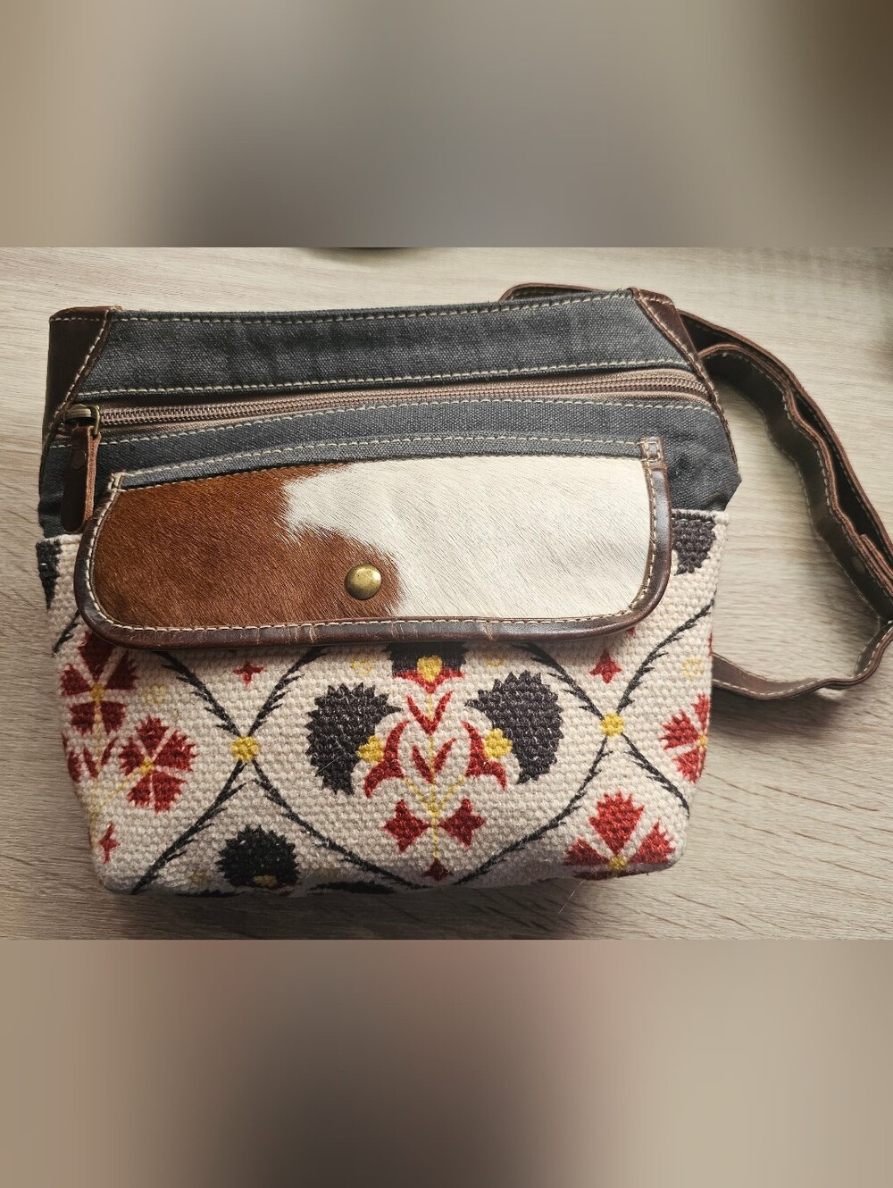 Sixtease Mayliss Cowhide Leather Boho Waist Bag / Belt Bag
